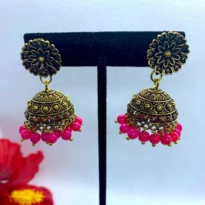 Pink Rajasthani Jhumki (Earrings)